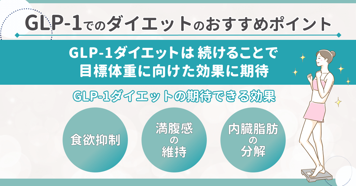 GLP-1ダイエットは続けることで目標体重に向けた効果に期待ができる